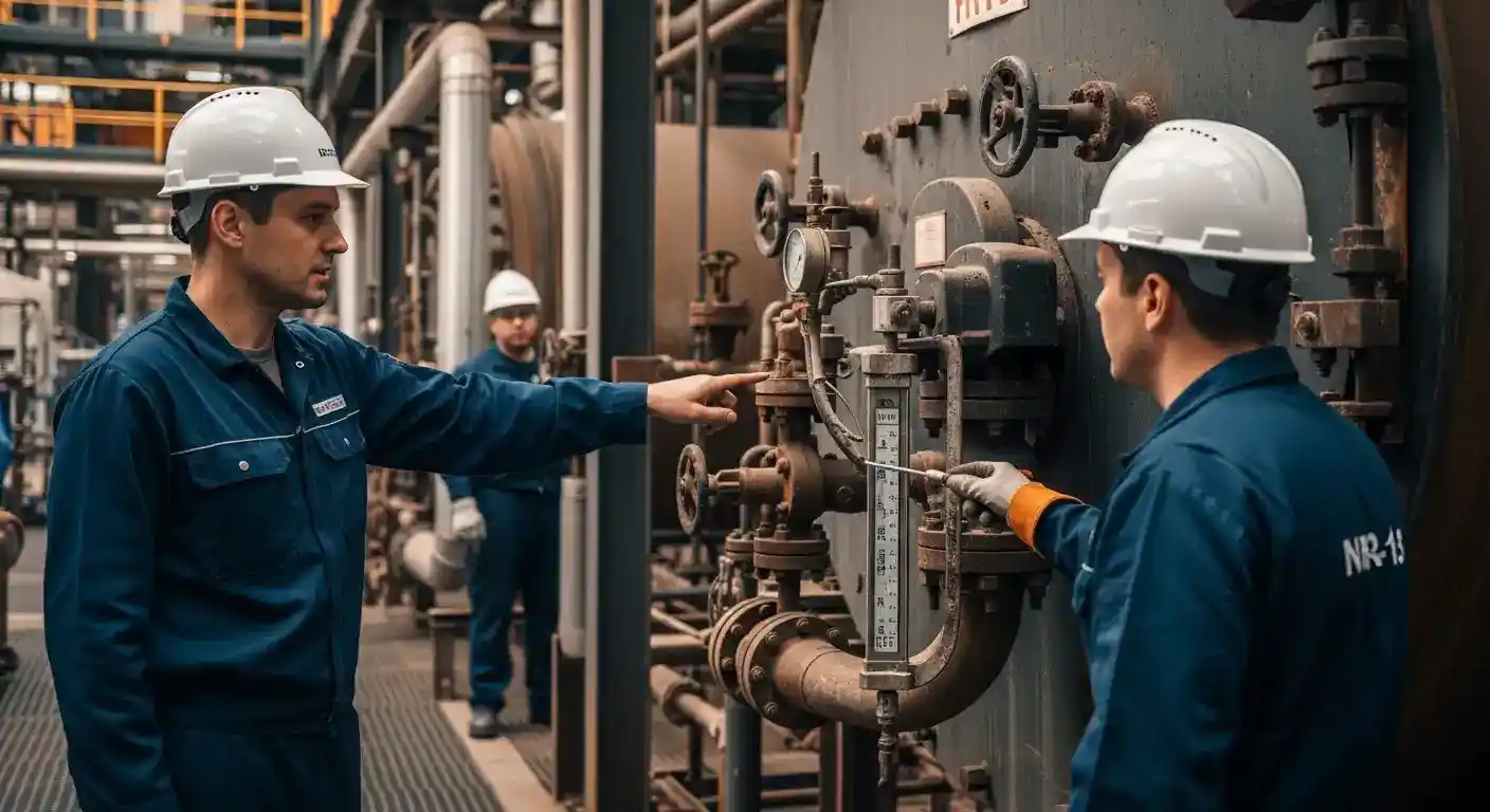 Curso Reciclagem de Operador de Caldeira em ambiente de treinamento técnico avançado para conformidade NR-13.